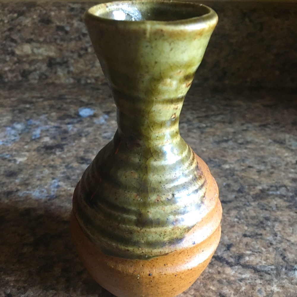 Small Green Pottery Vase